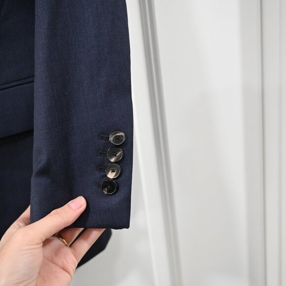 Reiss Mens Size 38 MURRELL 100% Wool Blue Navy Blazer - Picture 4 of 10